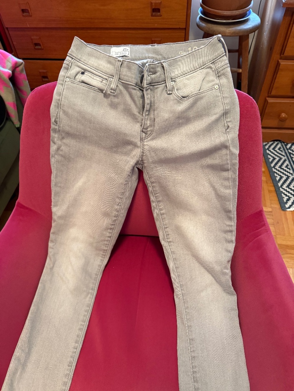 GAP Grey Skinny Jean Size 25 Mid Rise